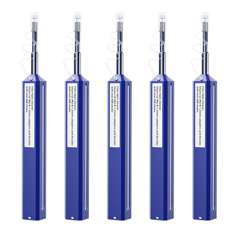 5PCS Fiber Optic Cleaning Pen 1.25mm Ferrules LC/MU with 800+ Times