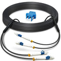65ft/20m LC to LC Outdoor Armored Fiber Patch Cable, Single Mode Duplex 9/125um